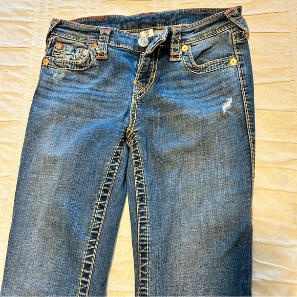 True Religion Vintage Distressed Flare Jeans - Picture 7 of 15
